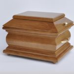 URN3 Solid Wood European Oak Ebonized Full Gloss with Metal Ring Handles Capacity: 214 in3 / 3.50 dm3