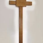 Grave Cross2 Solid Wood Beech Dimensions: 1300mm H x 590mm W of cross arms/ 80 mm width of lath Plaque dimensions: 220 x 170mm
